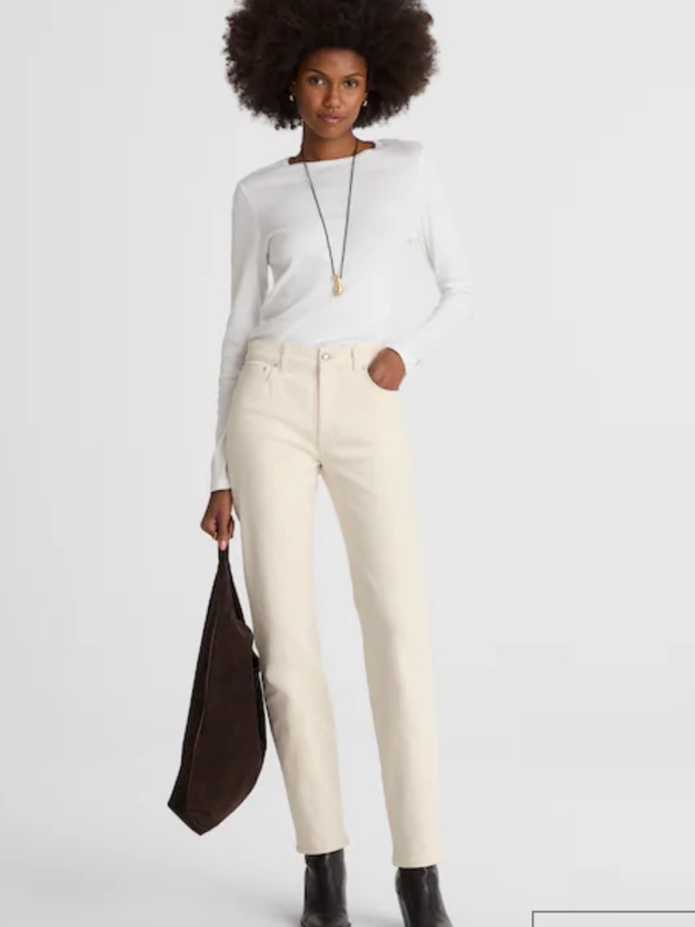 Madewell The Jules Slim-Straight Jean Cream